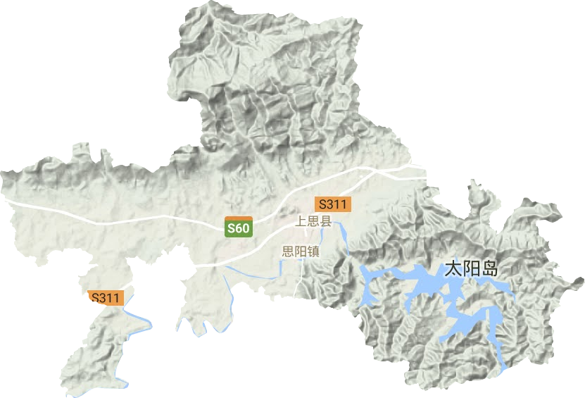 思阳镇地形地图