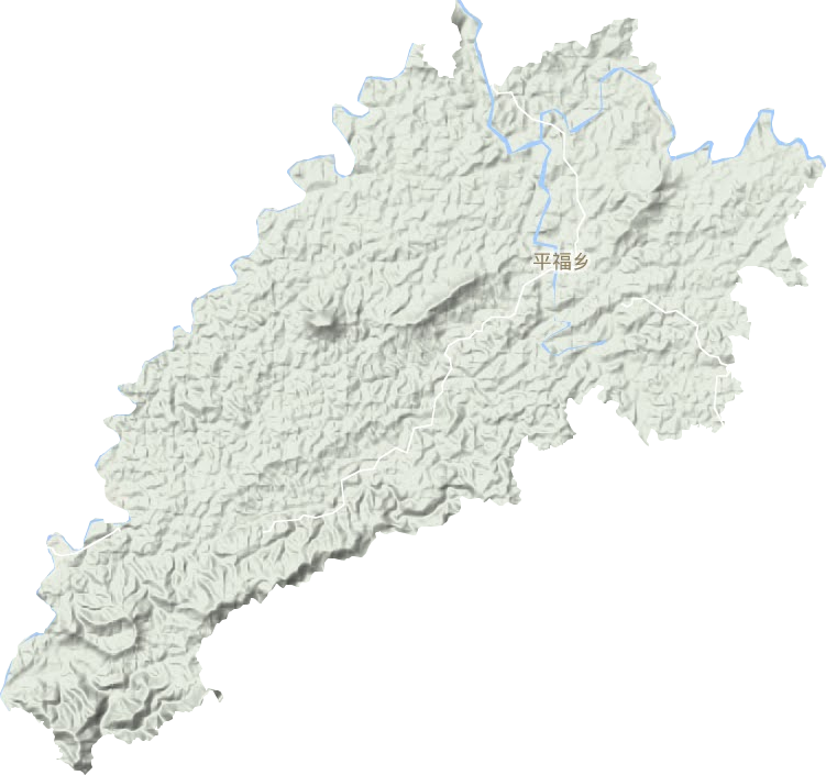 平福乡地形地图
