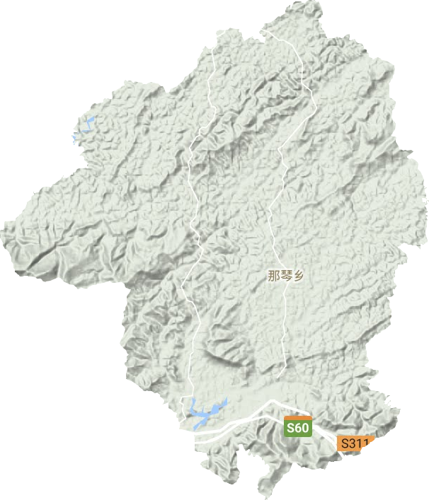 那琴乡地形地图