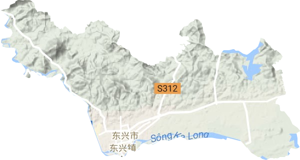 东兴镇地形地图