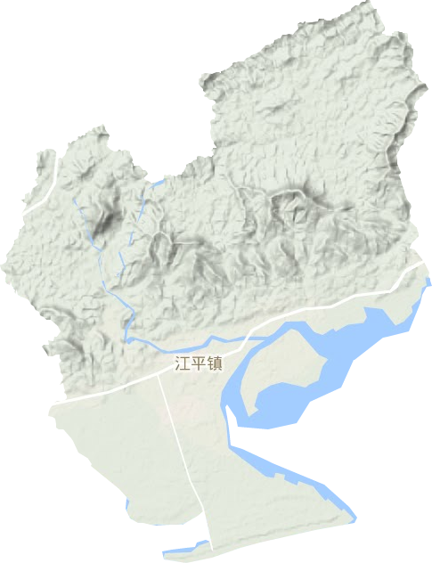 江平镇地形地图