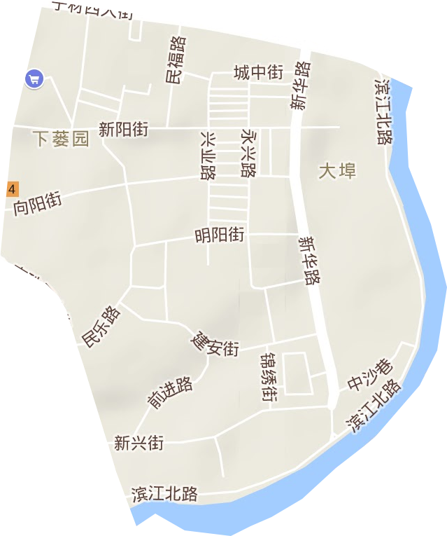 向阳街道地形地图