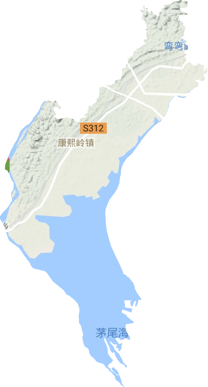 康熙岭镇地形地图