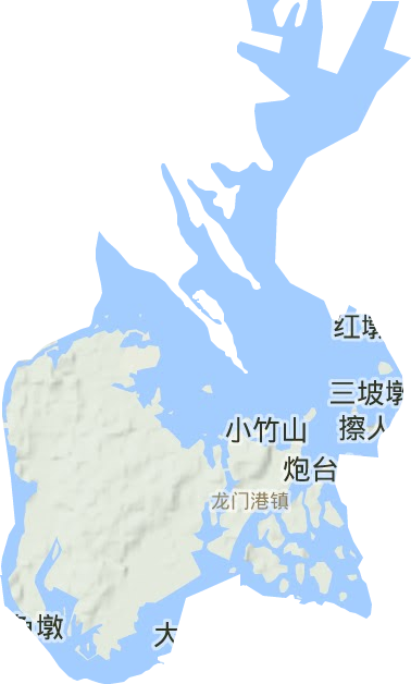 龙门港镇地形地图