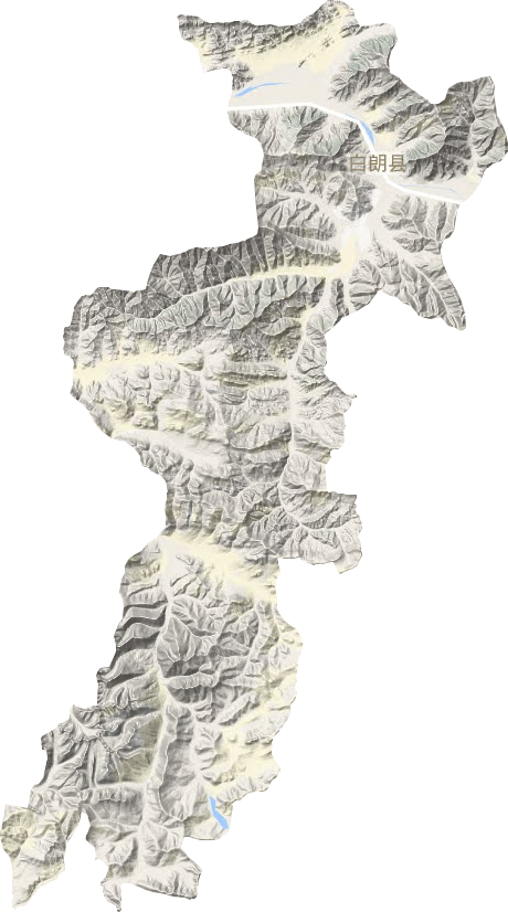 白朗县地形地图