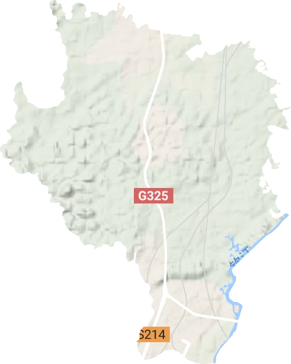 长田街道地形地图