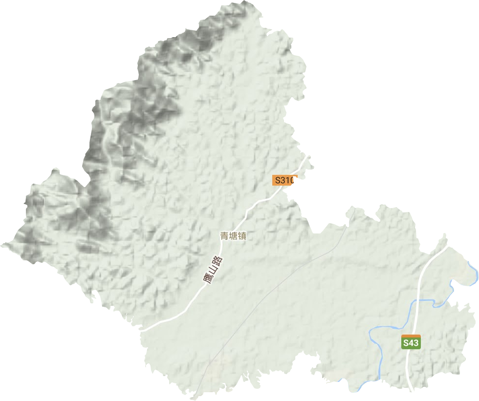 青塘镇地形地图