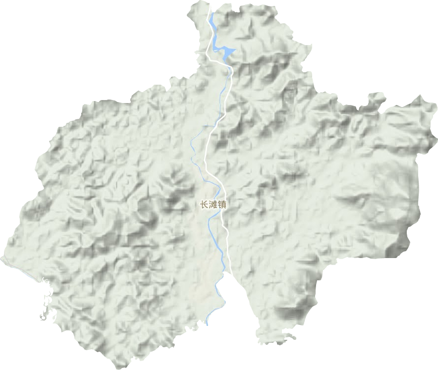 长滩镇地形地图