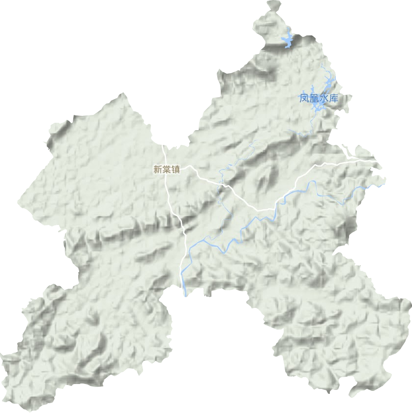 新棠镇地形地图