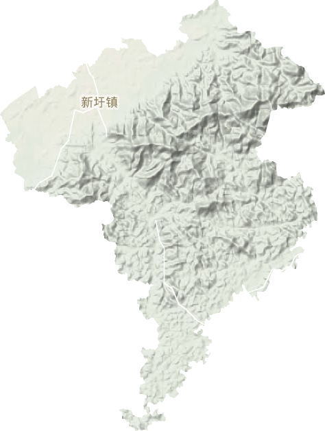 新圩镇地形地图