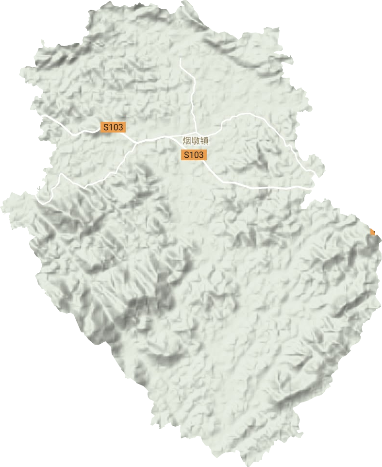 烟墩镇地形地图