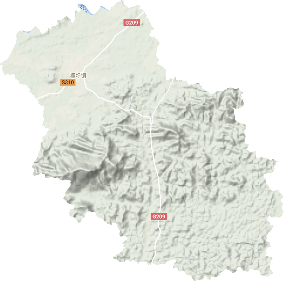 檀圩镇地形地图