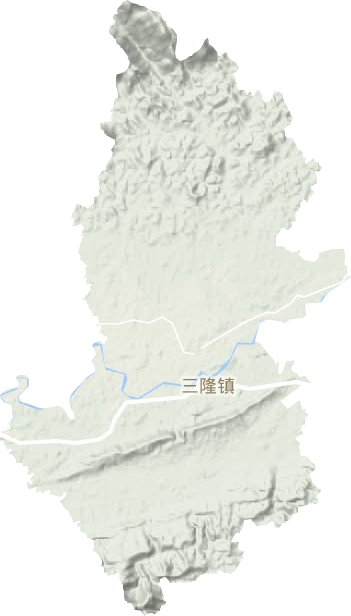 三隆镇地形地图