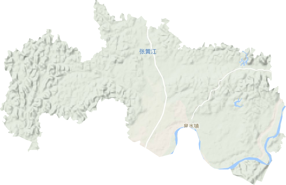 泉水镇地形地图