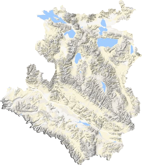 仲巴县地形地图