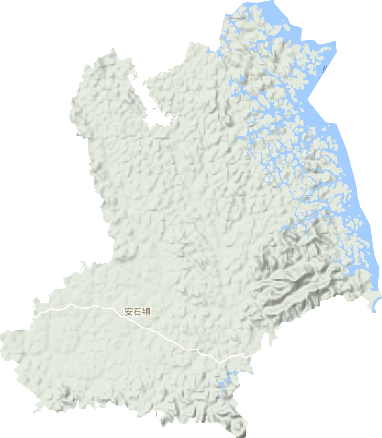 安石镇地形地图