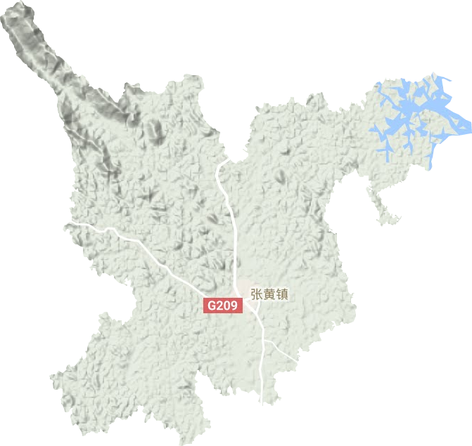 张黄镇地形地图