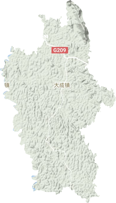大成镇地形地图