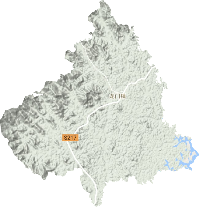 龙门镇地形地图