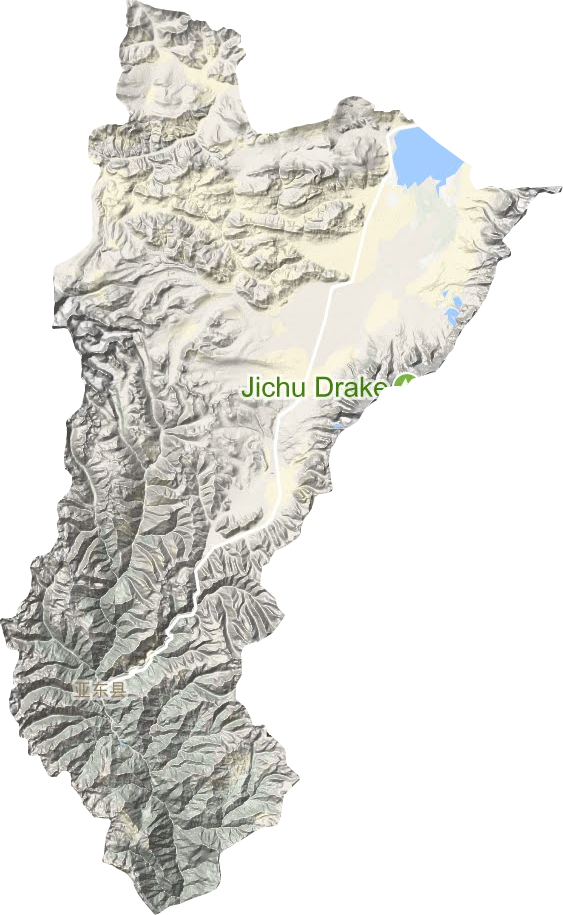 亚东县地形地图