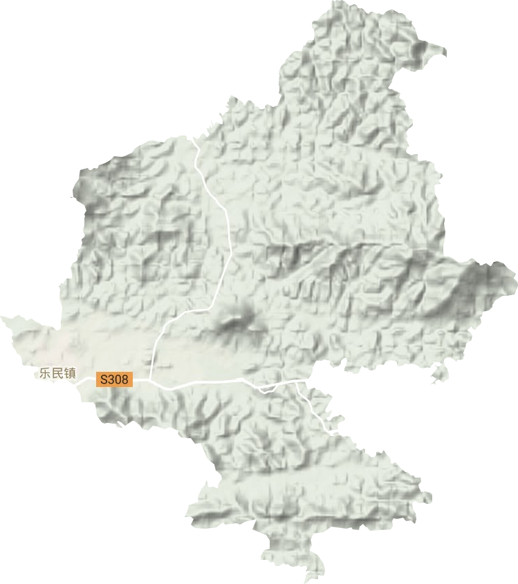 乐民镇地形地图