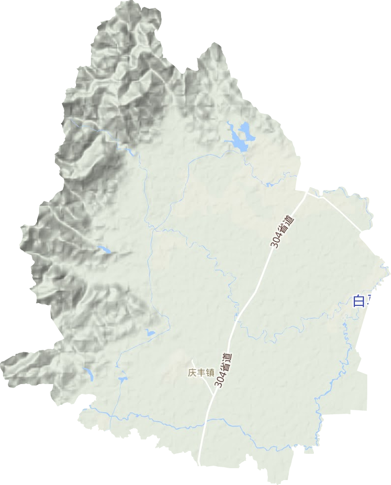 庆丰镇地形地图