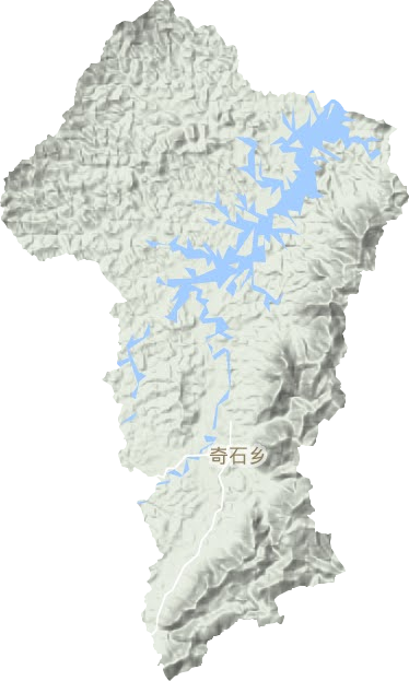 奇石乡地形地图