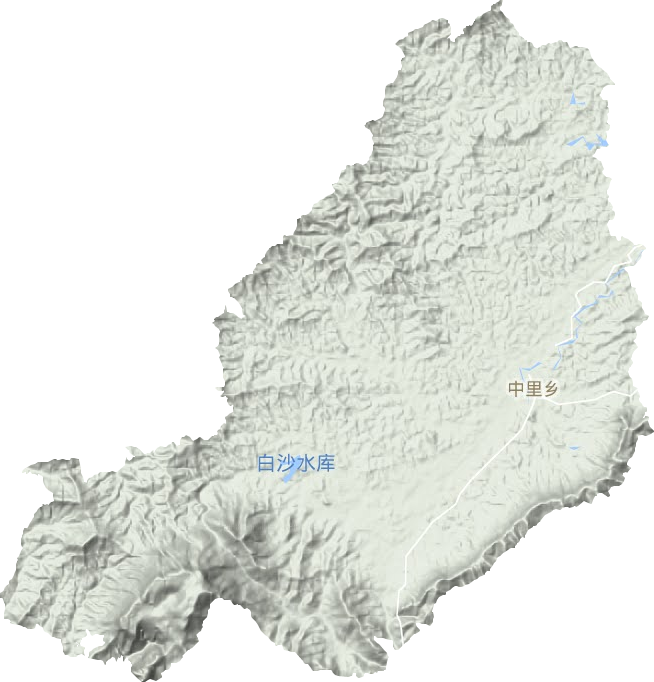 中里乡地形地图