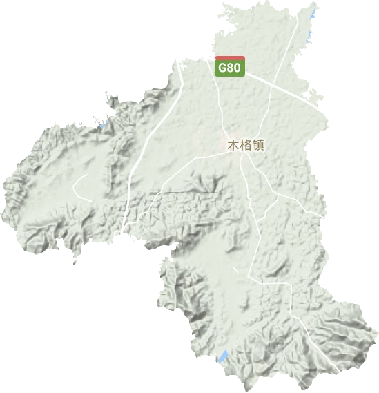 木格镇地形地图