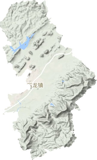 东龙镇地形地图