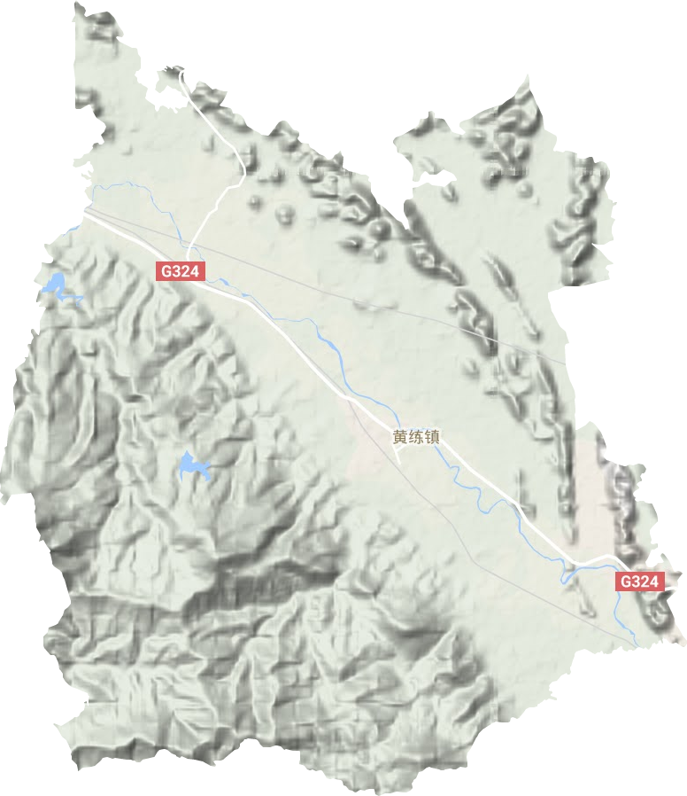 黄练镇地形地图