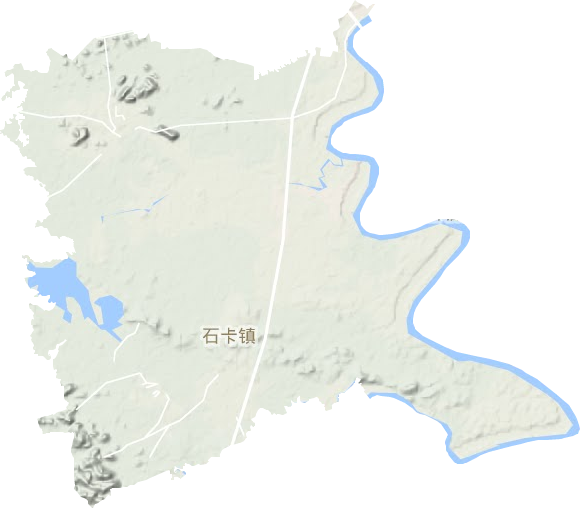 石卡镇地形地图