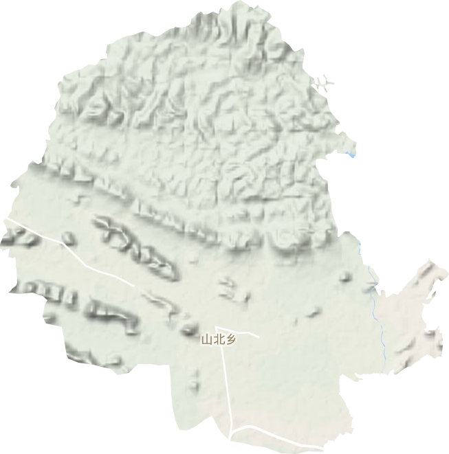 山北乡地形地图
