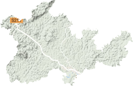 平山镇地形地图