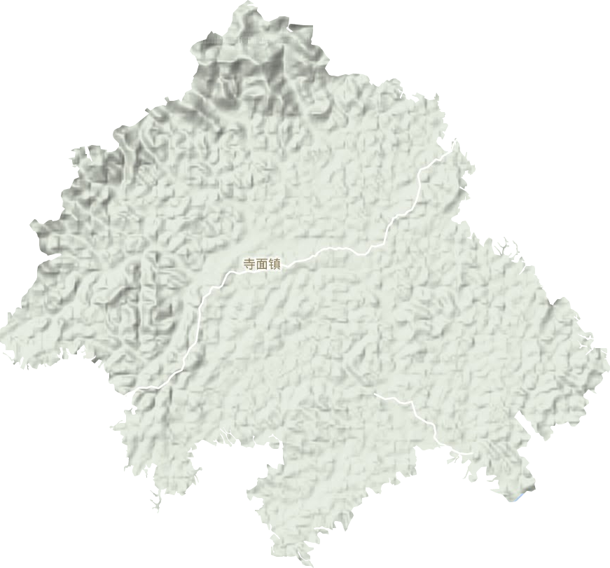 寺面镇地形地图