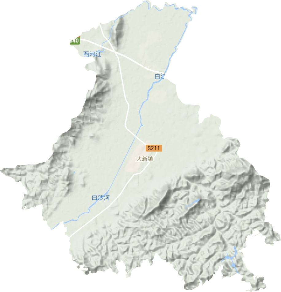 大新镇地形地图