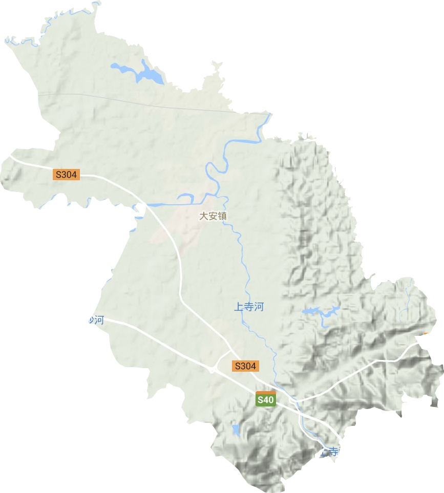 大安镇地形地图