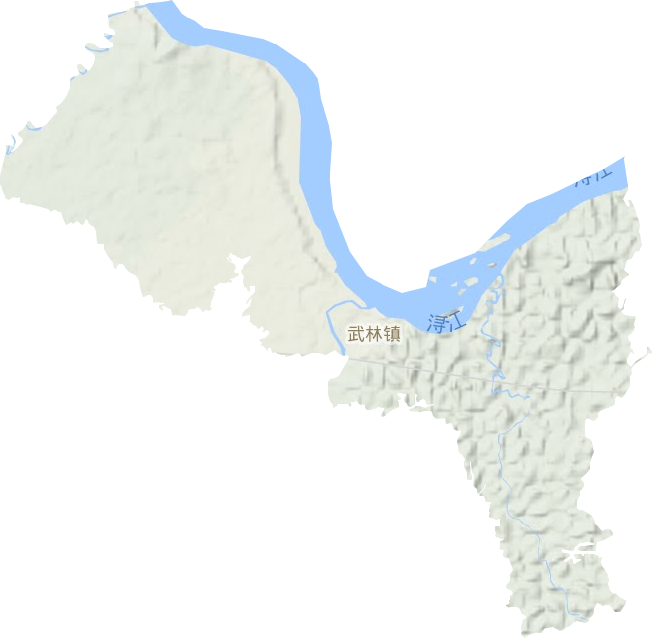 武林镇地形地图