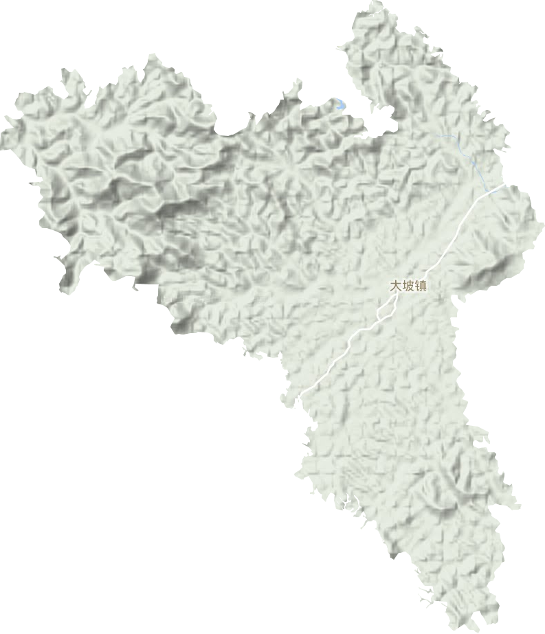 大坡镇地形地图