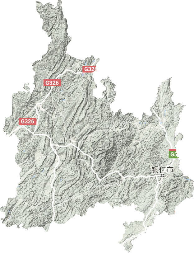 铜仁市地形地图