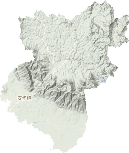 安怀镇地形地图