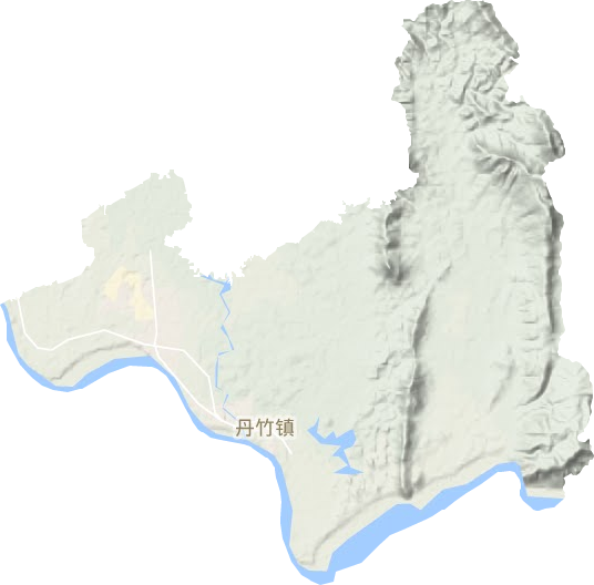 丹竹镇地形地图