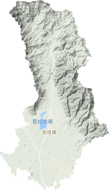 官成镇地形地图