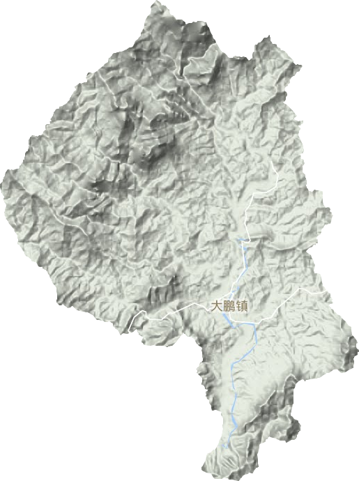 大鹏镇地形地图