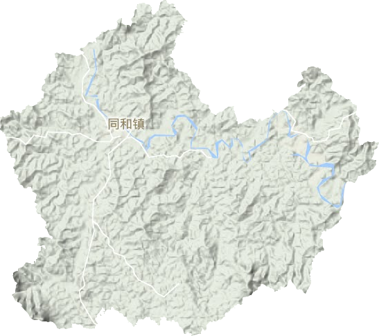 同和镇地形地图
