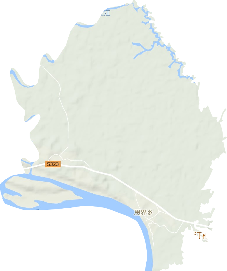 思界乡地形地图