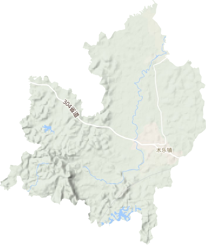 木乐镇地形地图