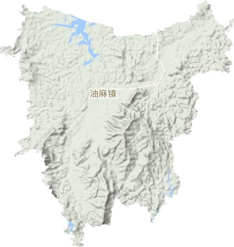 油麻镇地形地图