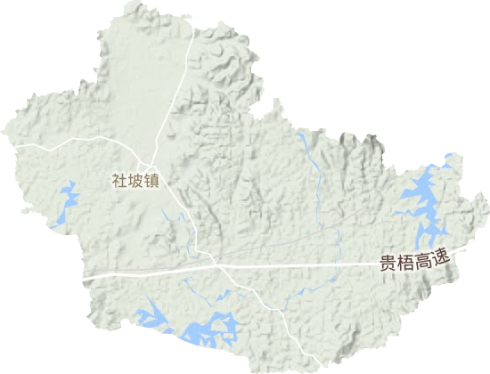 社坡镇地形地图
