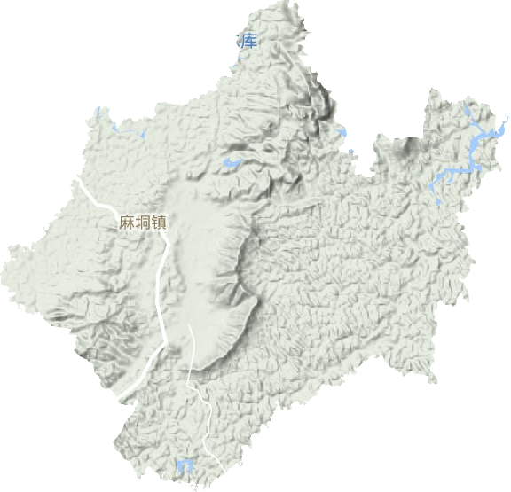 麻垌镇地形地图